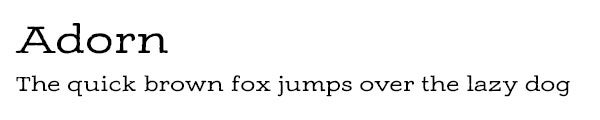 Adorn font