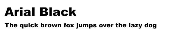 Arial Black font