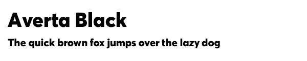 Averta Black font