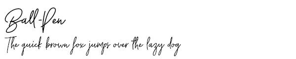 Ball-Pen font