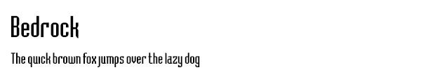 Bedrock font