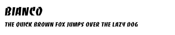 Bianco font