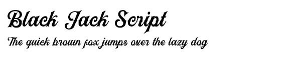 Black Jack Script font