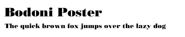 BodoniPoster font
