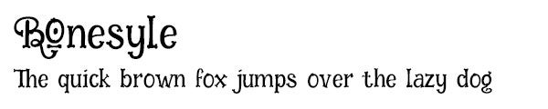 Bonesyle font