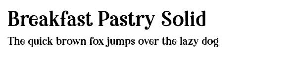 Breakfast Pastry Solid font