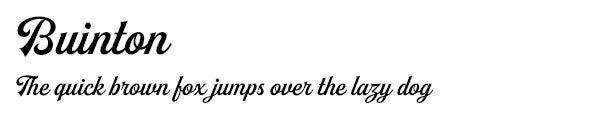 Buinton font