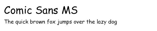 Comic Sans MS font