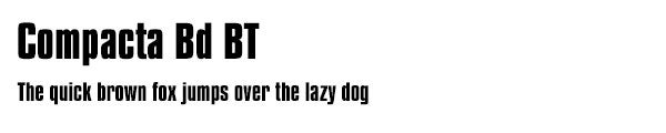 Compacta Bd BT font