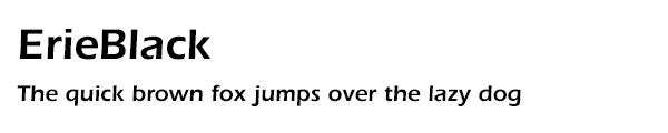 ErieBlack font