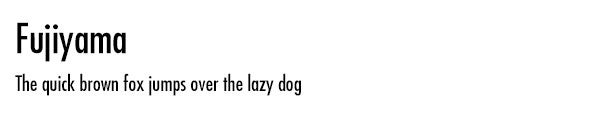 Fujiyama font