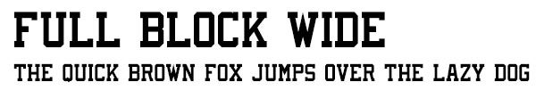 FullBlockWide font
