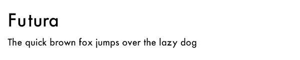 Futura font