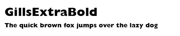GillsExtraBold font