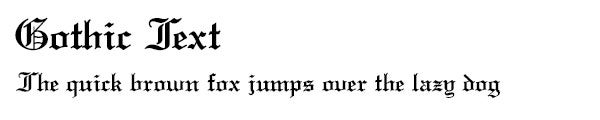 GothicText font