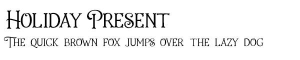 Holiday Present font
