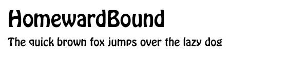 HomewardBound font