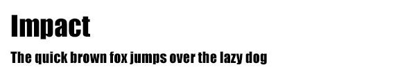 Impact font