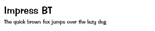 Impress BT font