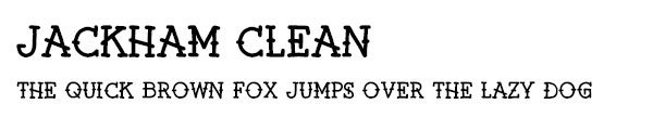 Jackham Clean font