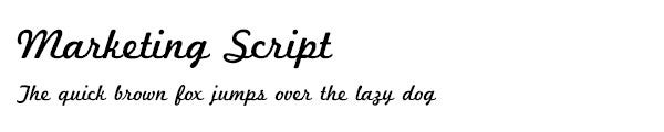 Marketing Script font