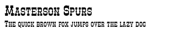 Masterson Spurs font