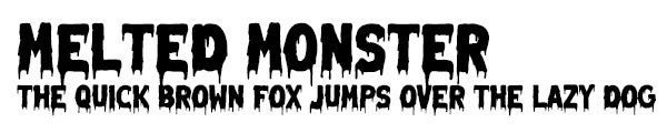 Melted Monster font