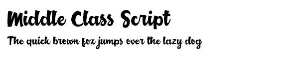 Middle Class Script font
