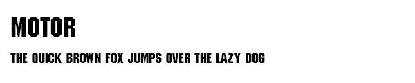 Motor font