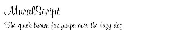 MuralScript font
