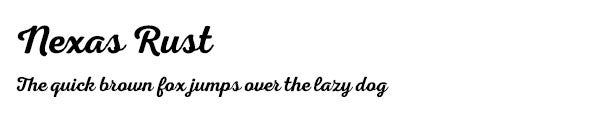 Nexas Rust font