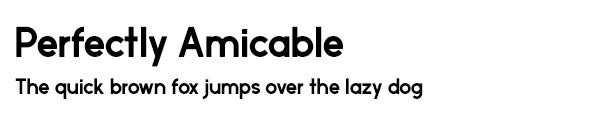 Perfectly Amicable font