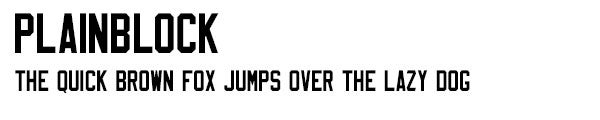PlainBlock font