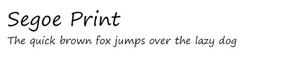 Segoe Print font