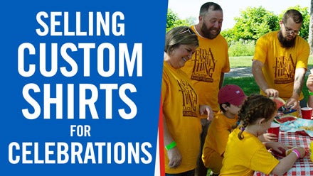 selling custom shirts for celebrations
