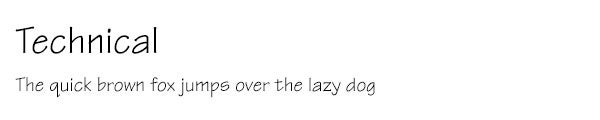 Technical font