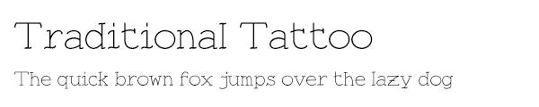 Traditional Tattoo font