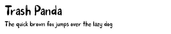 Trash Panda font