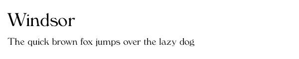 Windsor font