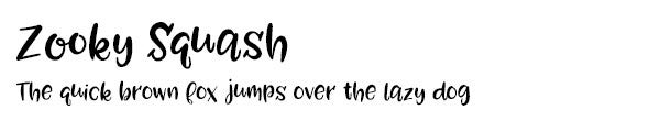 Zooky Squash font