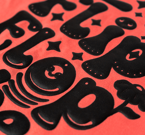 Puff screen printed transfer