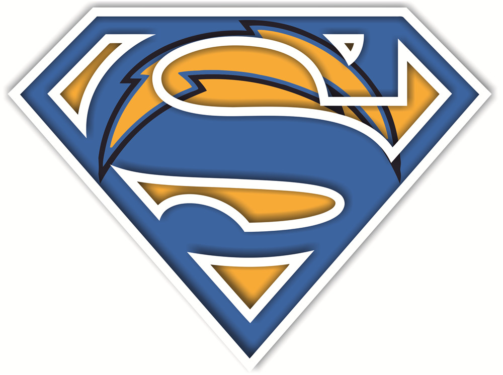 San Diego Chargers superman logos iron on heat transfer ...